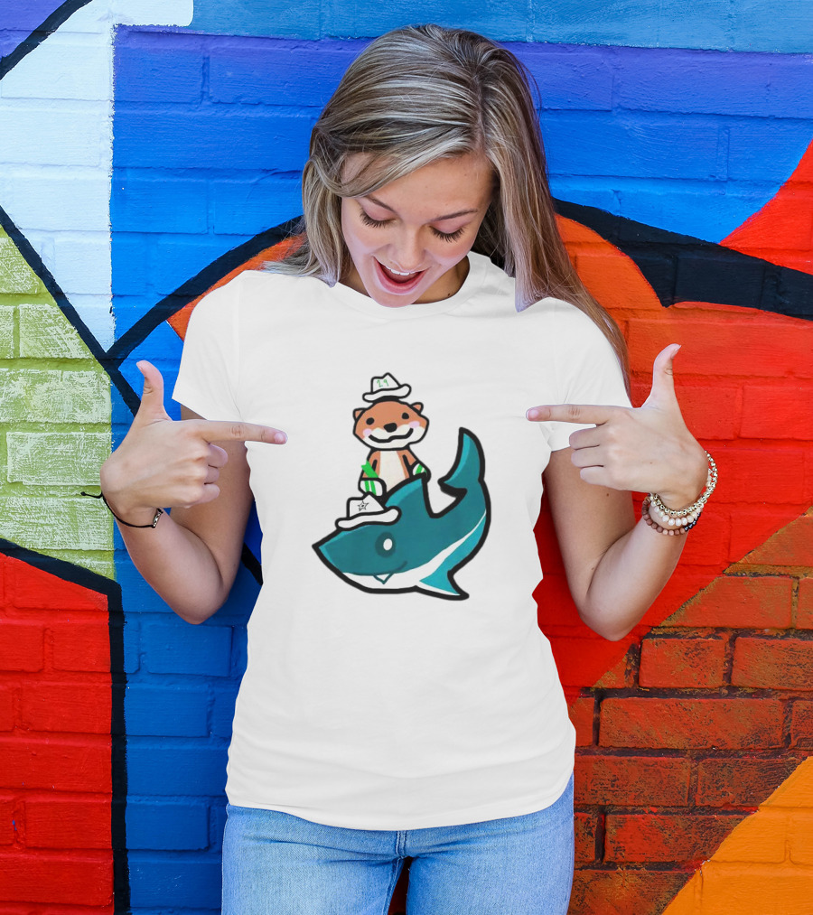 Dallas Stars San Jose Sharks Otter On Shark T-Shirt