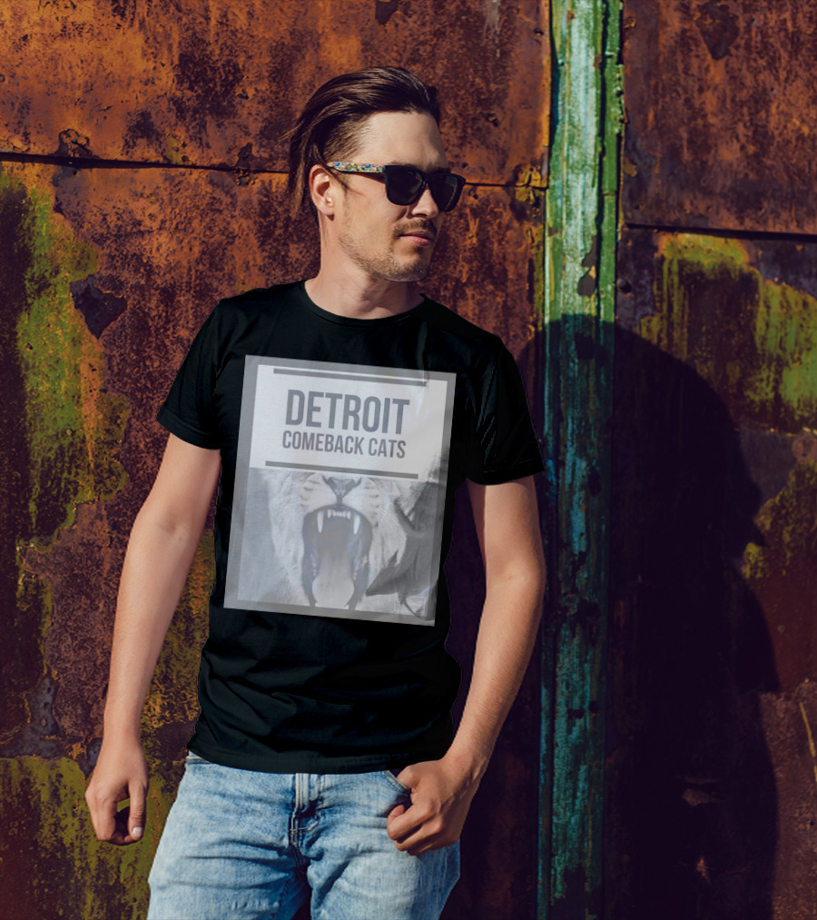 Detroit Comeback Cats Roaring Lion T-Shirt