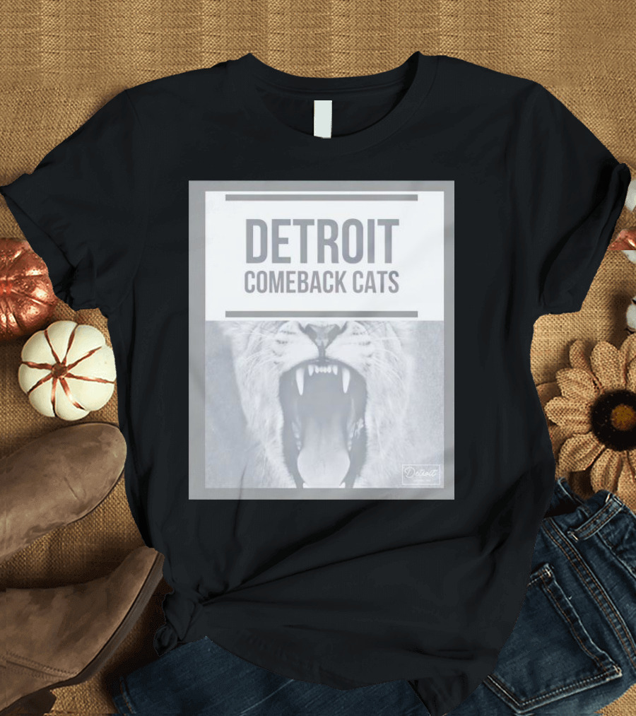 Detroit Comeback Cats Roaring Lion T-Shirt