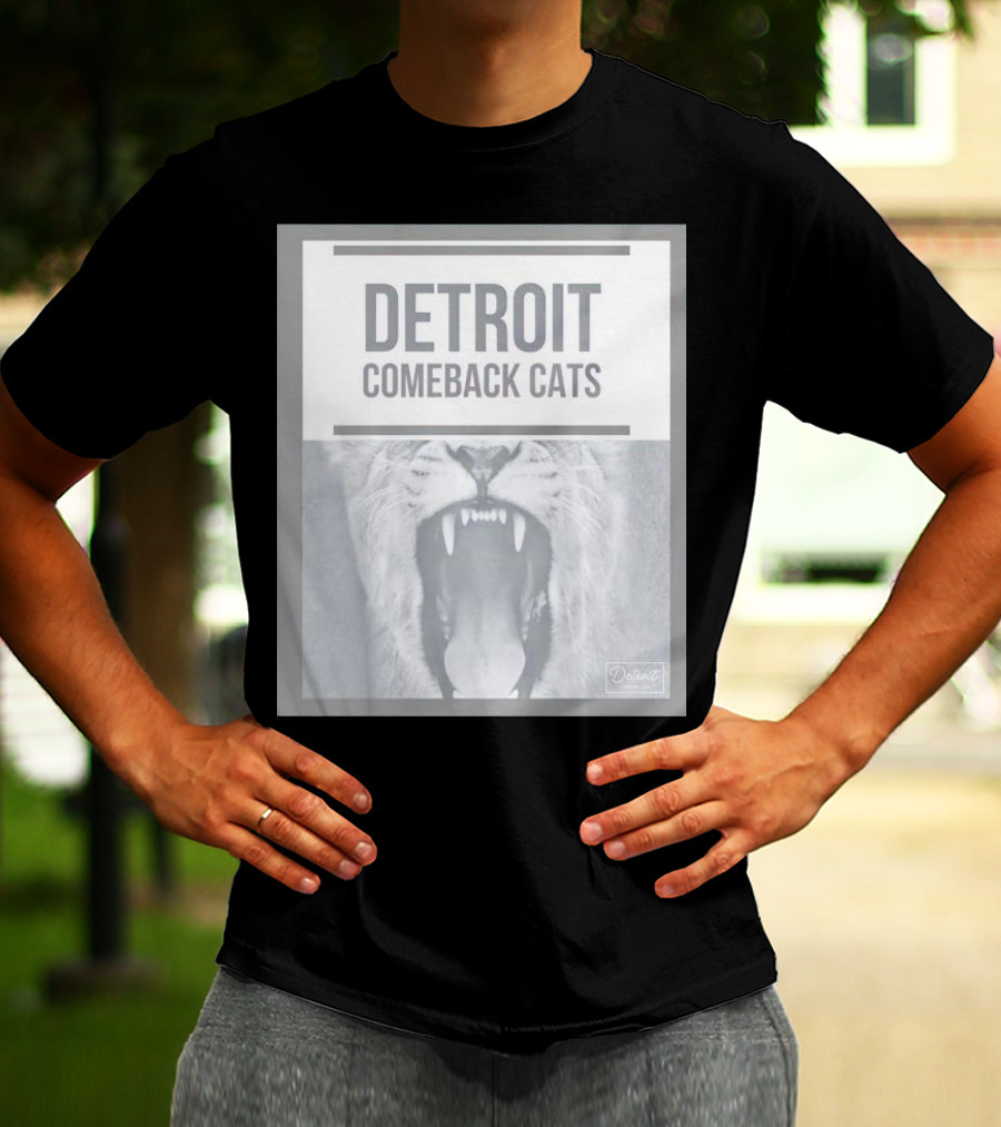 Detroit Comeback Cats Roaring Lion T-Shirt