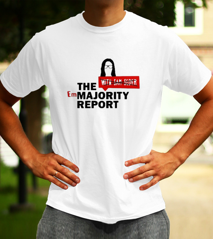 Emma Vigeland EmMajority Report With Sam Seder Crossed Out T-Shirt