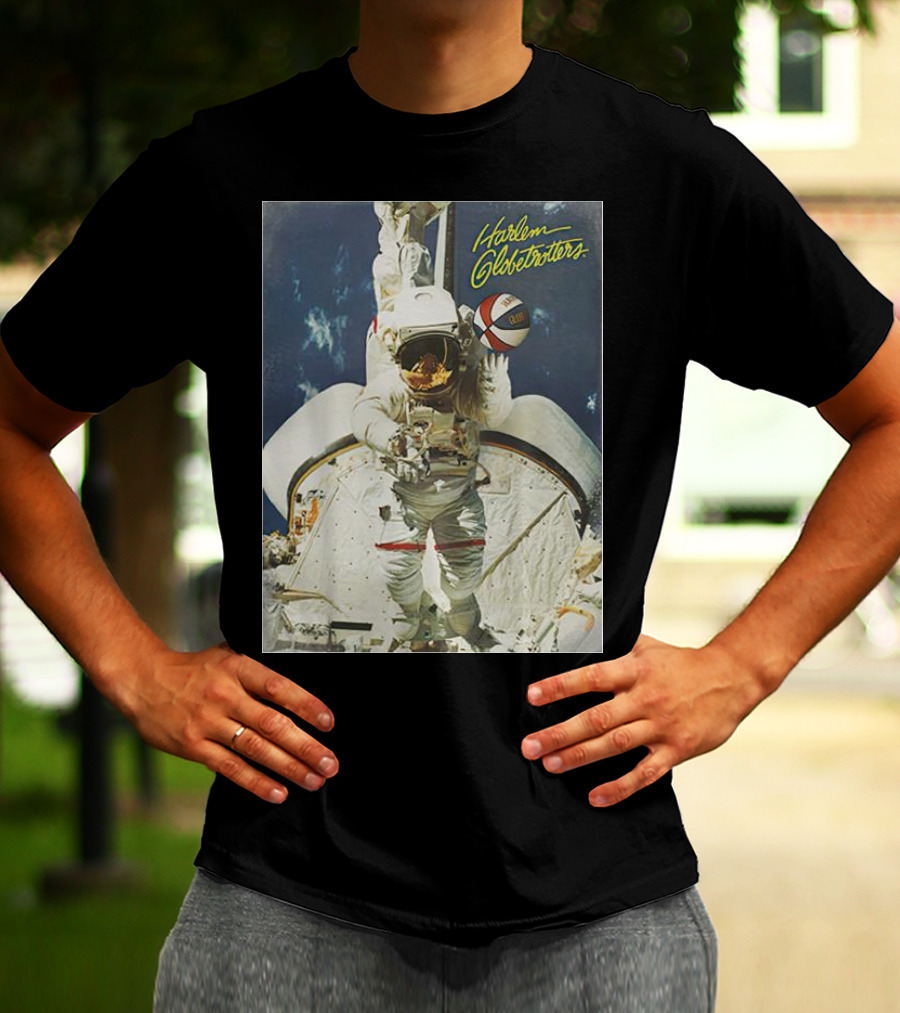 Harlem Globetrotters Astronaut Space Basketball Adventure T-Shirt