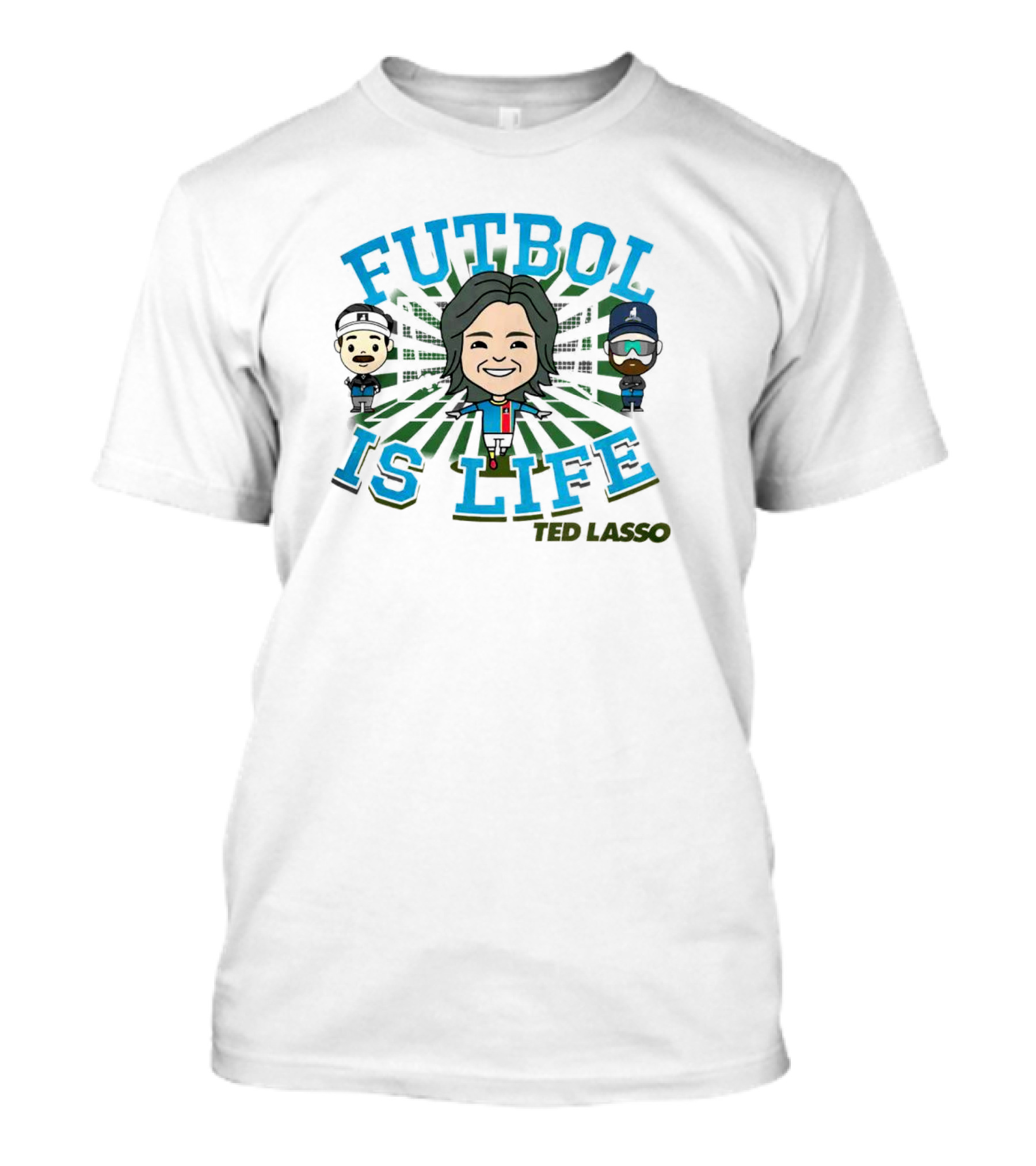 Futbol Is Life Ted Lasso Chibi Characters T-Shirt
