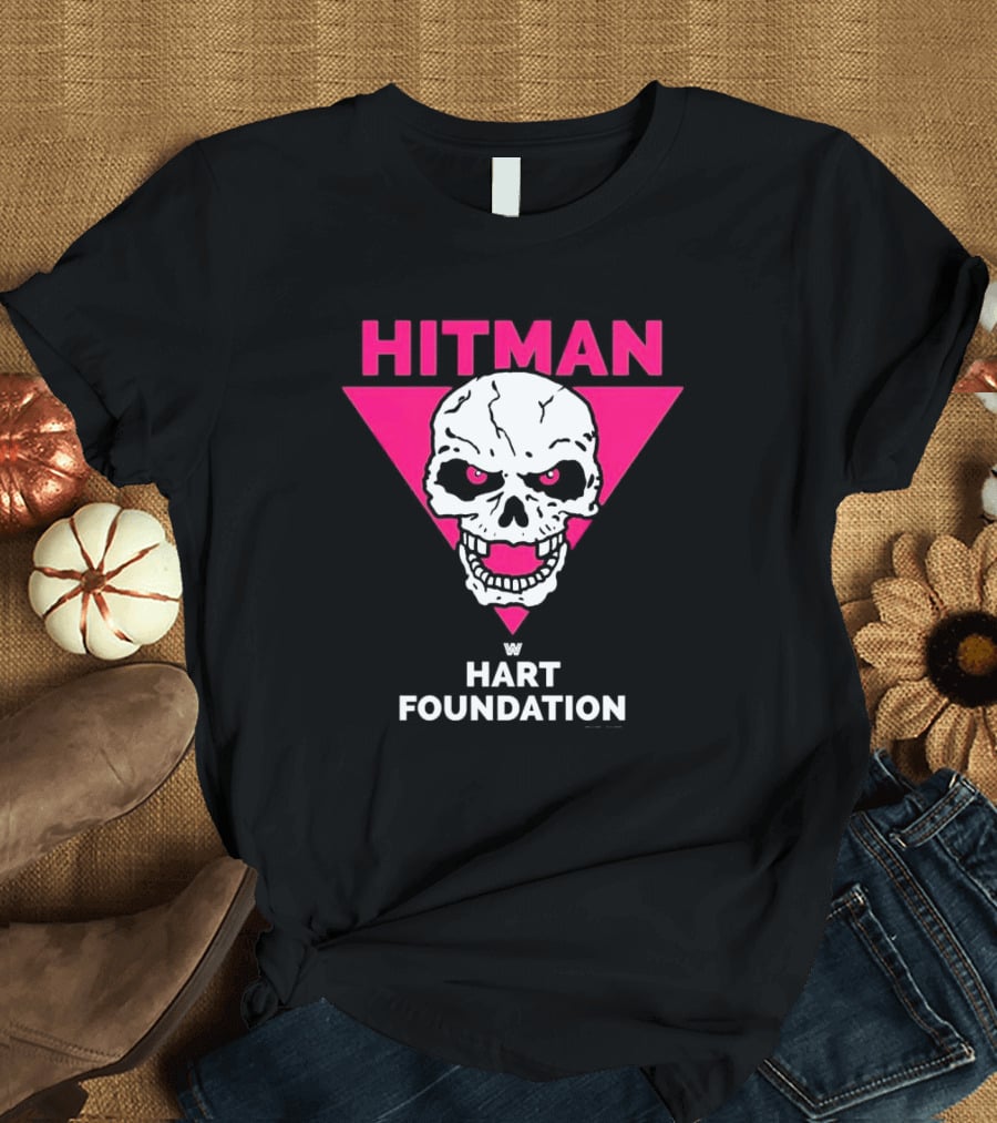 Hitman Skull Pink Triangle W Hart Foundation T-Shirt