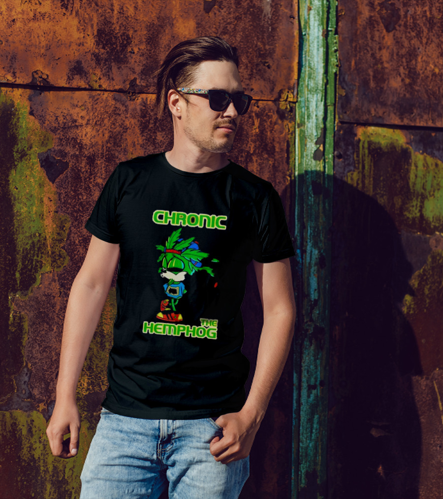 Chronic The Hemphog Weed Parody With Leafy Character T-Shirt