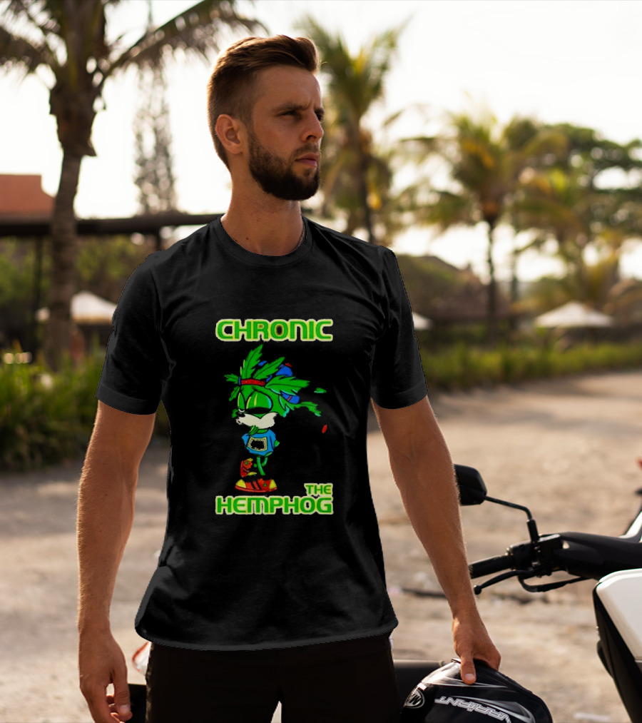 Chronic The Hemphog Weed Parody With Leafy Character T-Shirt
