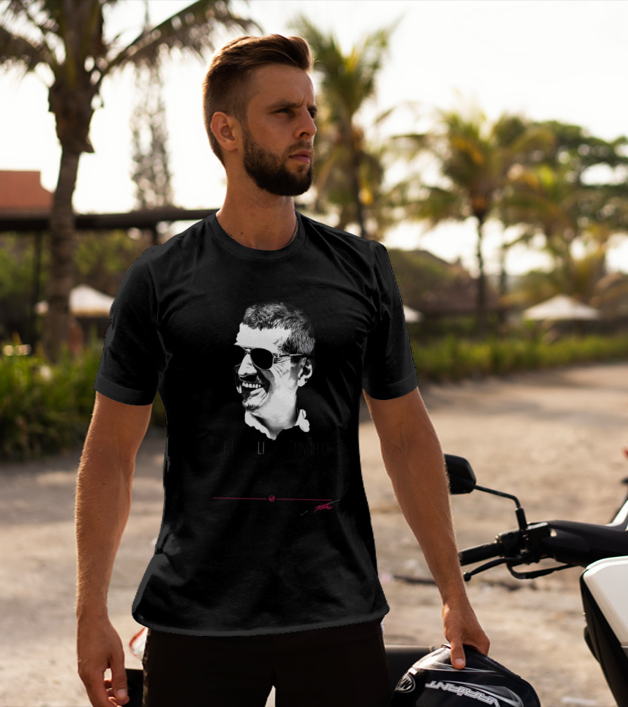Guenther Steiner We Look Like A Bunch Of Legends Black And White Portrait With Sunglasses T-Shirt