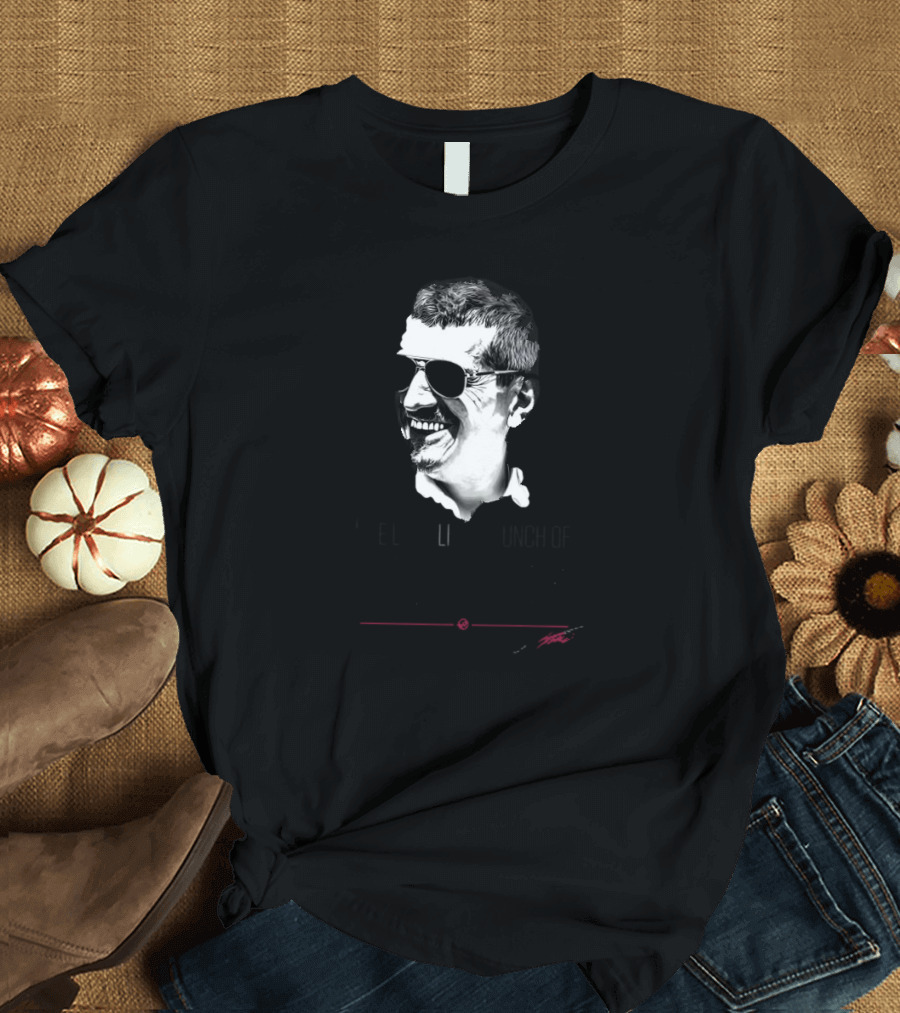 Guenther Steiner We Look Like A Bunch Of Legends Black And White Portrait With Sunglasses T-Shirt