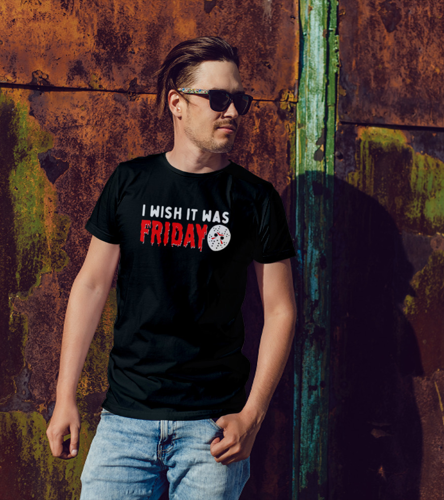 I Wish It Was Friday Jason Voorhees Halloween Mask T-Shirt
