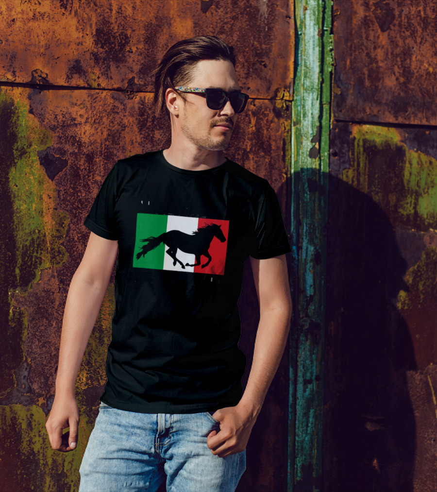 Save A Stallion Ride An Italian Italy Flag Stallion T-Shirt