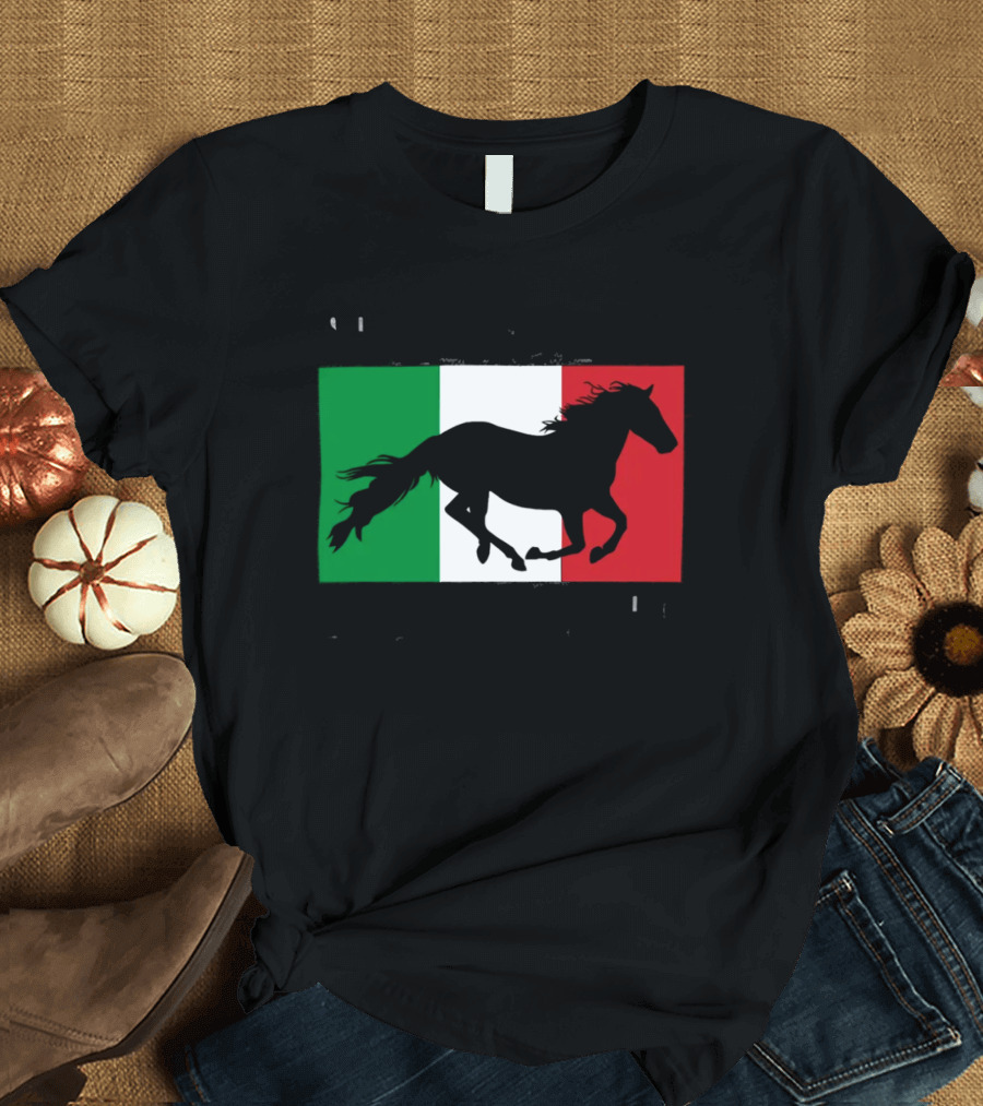 Save A Stallion Ride An Italian Italy Flag Stallion T-Shirt