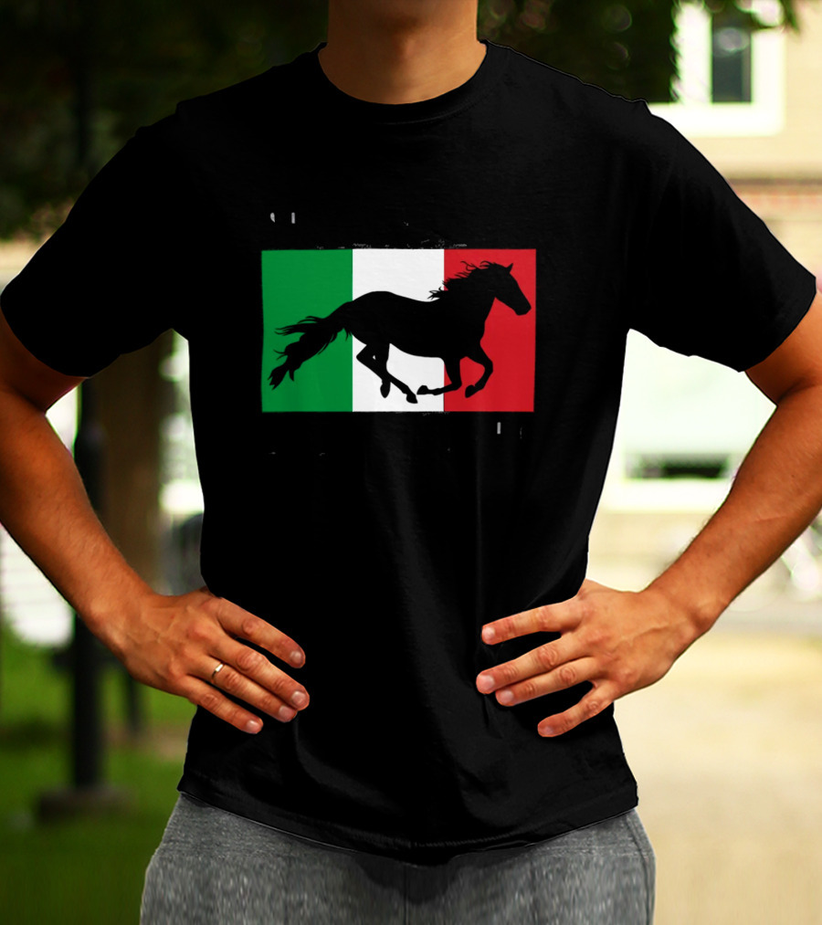 Save A Stallion Ride An Italian Italy Flag Stallion T-Shirt
