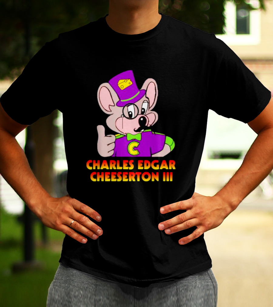 Ted Lasso Charles Edgar Cheeserton III Mouse With Purple Hat And Cheese T-Shirt