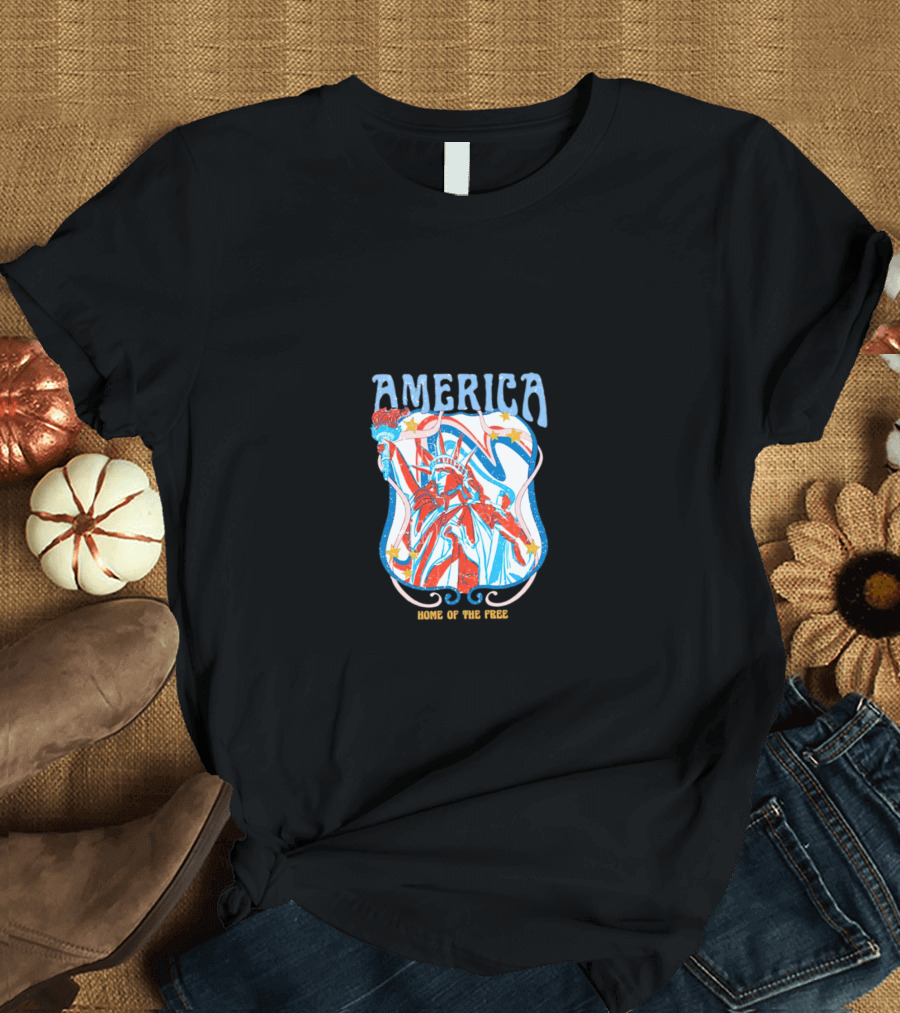 America Home Of The Free Statue Of Liberty MAGA T-Shirt