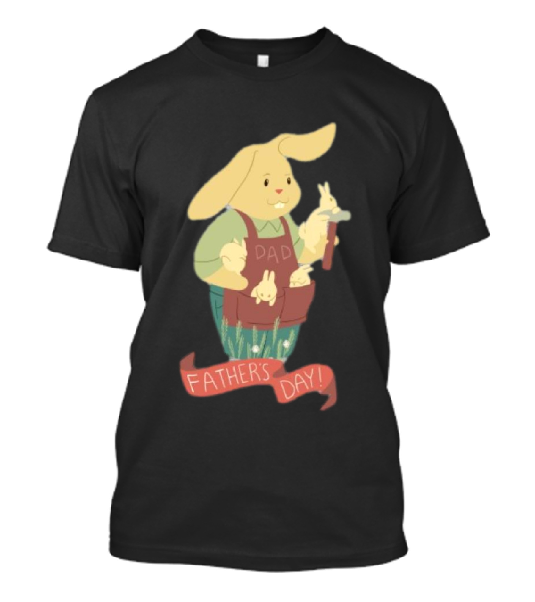 Father’s Day Dad Bunny Holding Bunnies T-Shirt