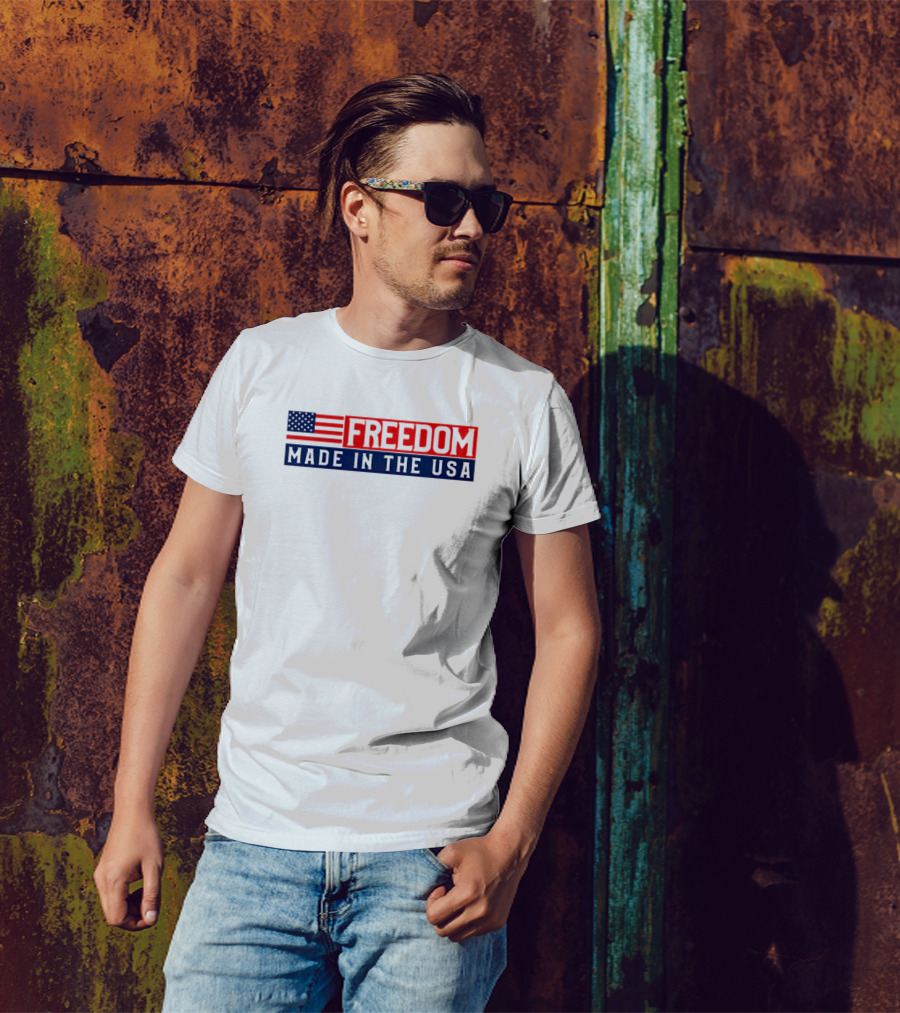 FREEDOM MADE IN THE USA American Flag T-Shirt