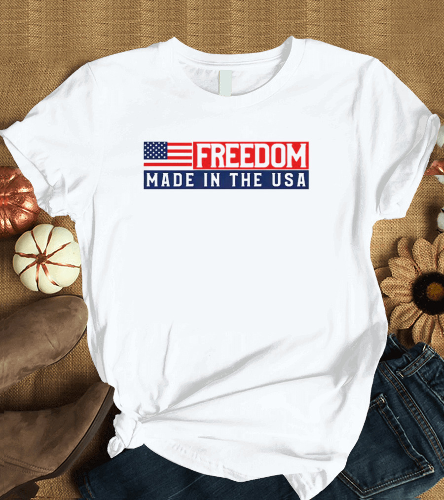 FREEDOM MADE IN THE USA American Flag T-Shirt