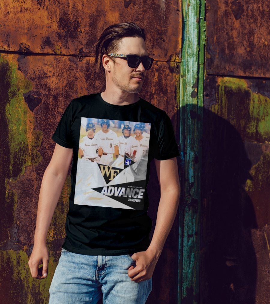 NCAA Baseball Wake Forest Demon Deacons Advance To Supers T-Shirt