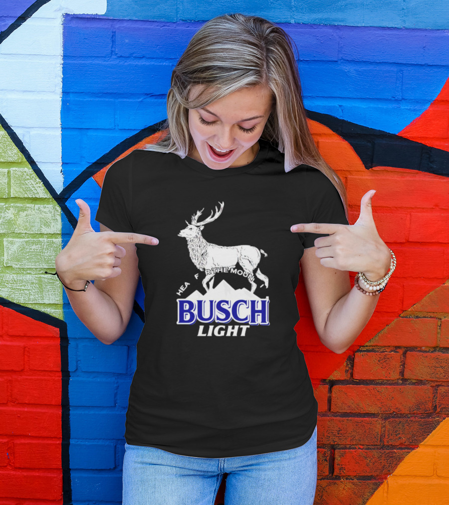 Busch Light Head For The Mountains Deer And Peaks T-Shirt