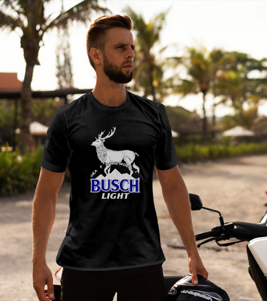 Busch Light Head For The Mountains Deer And Peaks T-Shirt