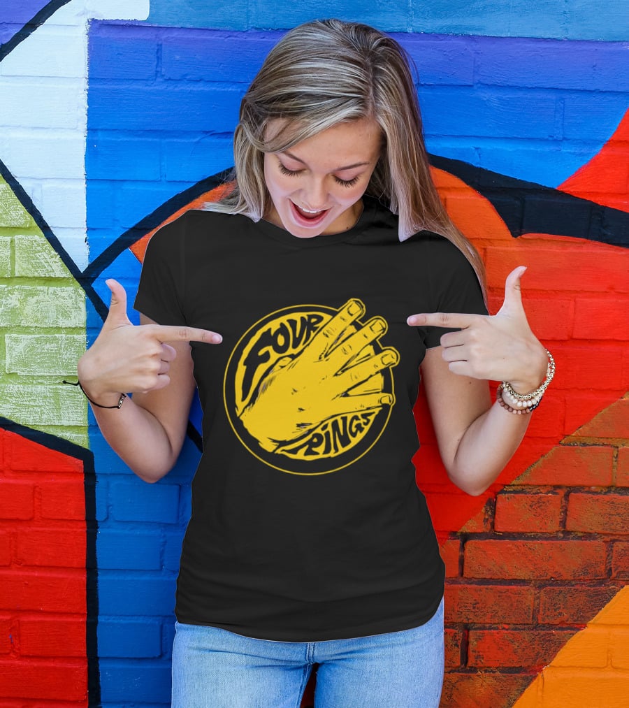 Four Rings Basketball Hand Bay Area Victory Celebrations T-Shirt