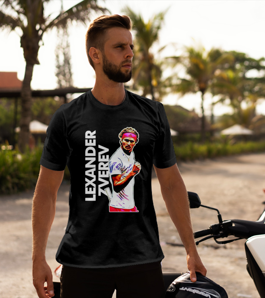 ALEXANDER ZVEREV TENNIS PLAYER VIBRANT ACTION IMAGE T-Shirt
