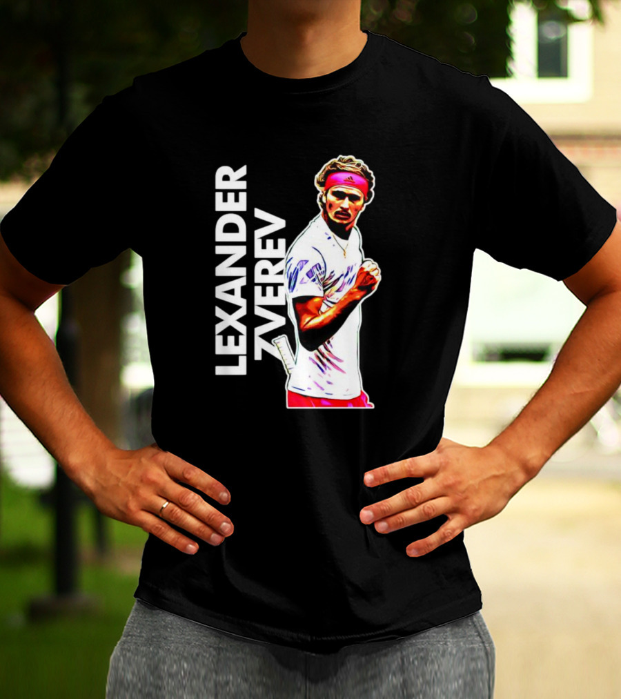 ALEXANDER ZVEREV TENNIS PLAYER VIBRANT ACTION IMAGE T-Shirt