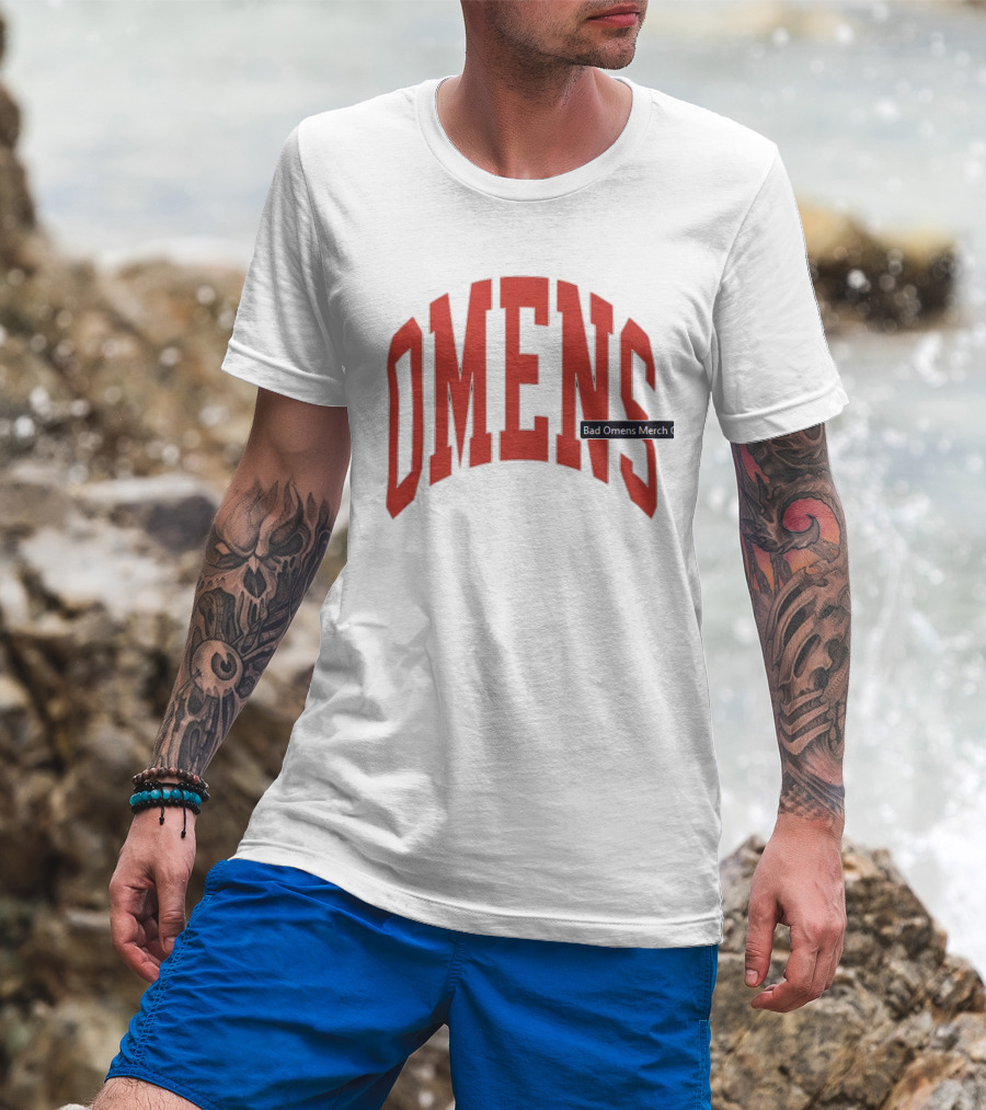 Bad Omens Merch Varsity Omens T-Shirt