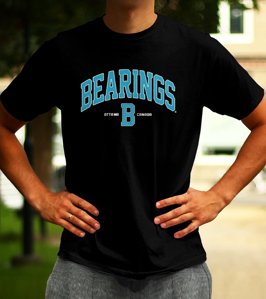 Bearings Ottawa B Canada Blue Athletic T-Shirt