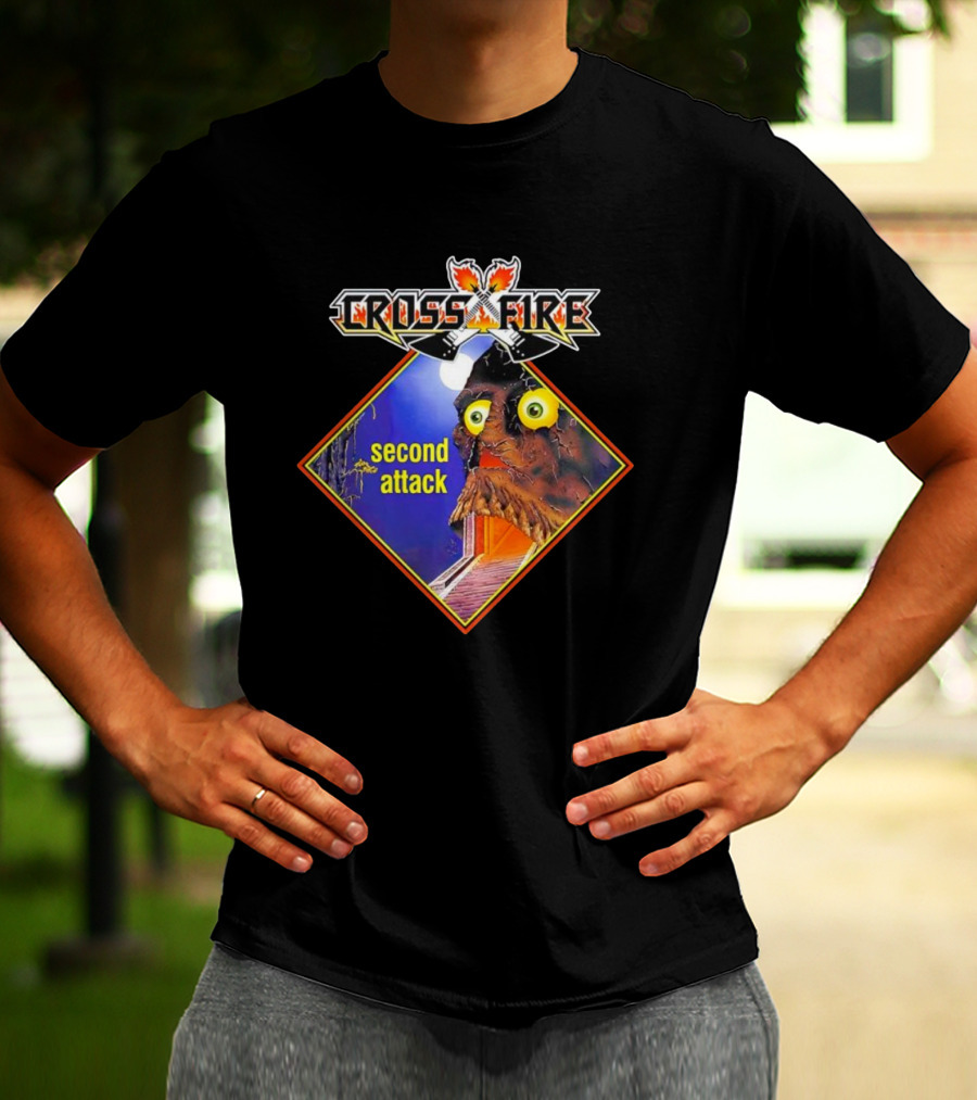 Crossfire Second Attack Monster Face With Yellow Eyes T-Shirt