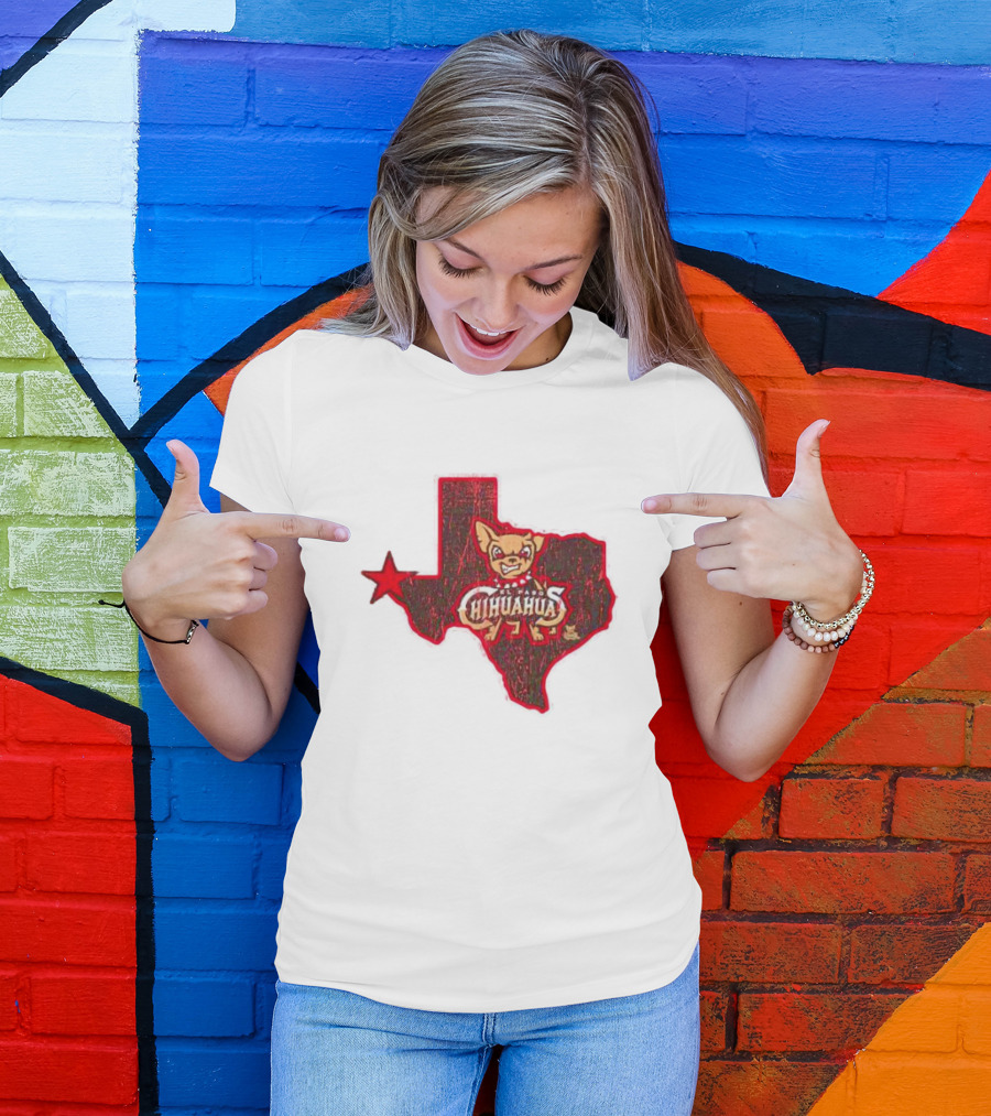 El Paso Chihuahuas Texas Map Star T-Shirt