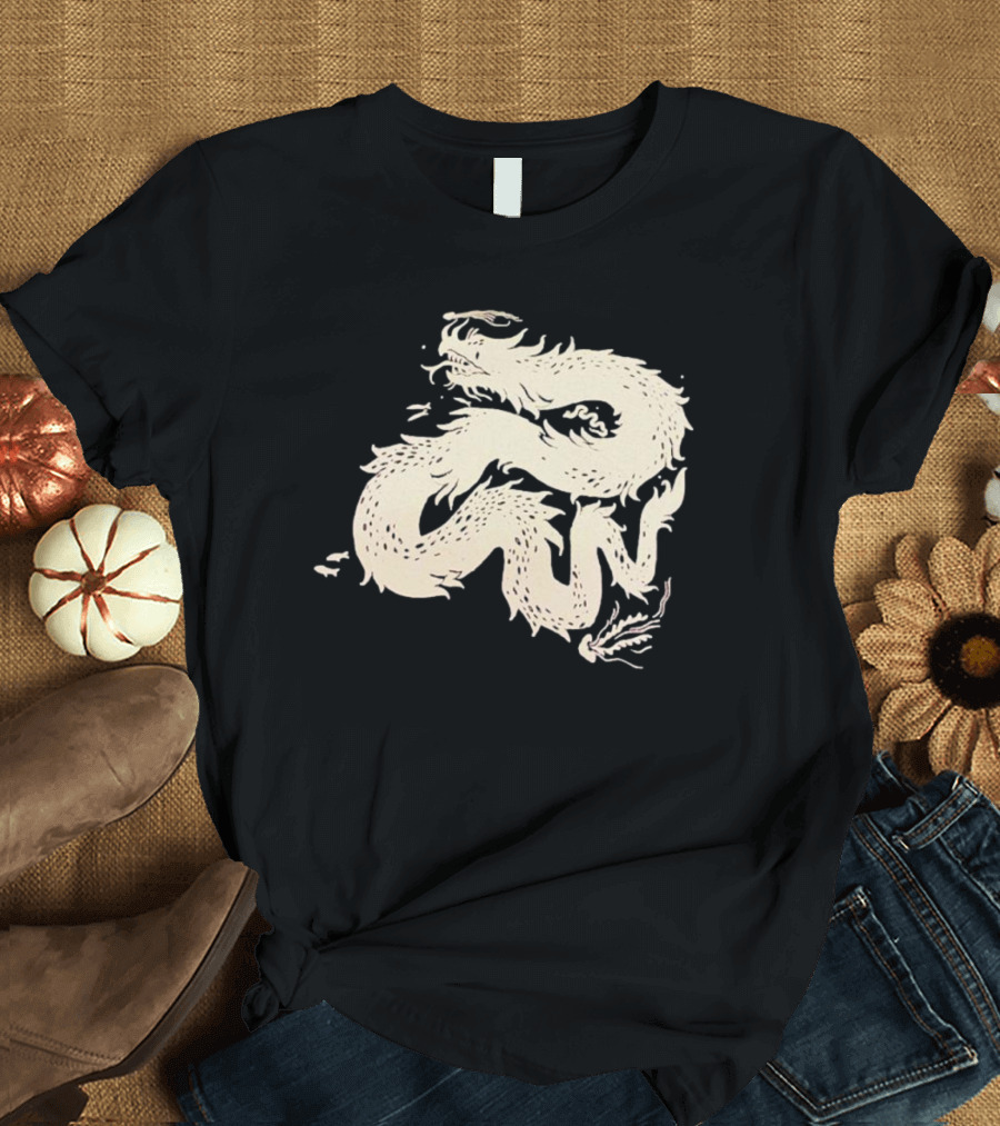 Eli Spencer Pop-Up Dragon Whimsical Serpentine Creature T-Shirt