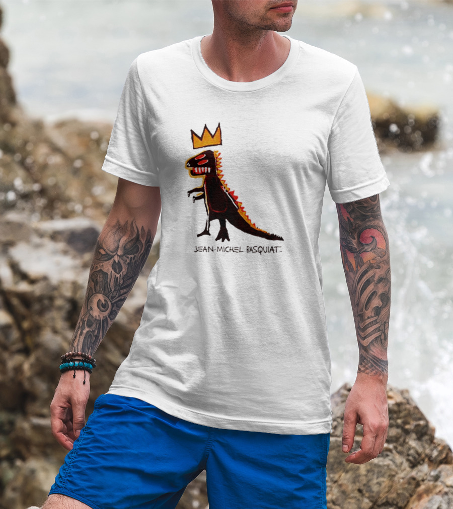 Jean Michel Basquiat Dinosaur Crown Iconic T-Shirt
