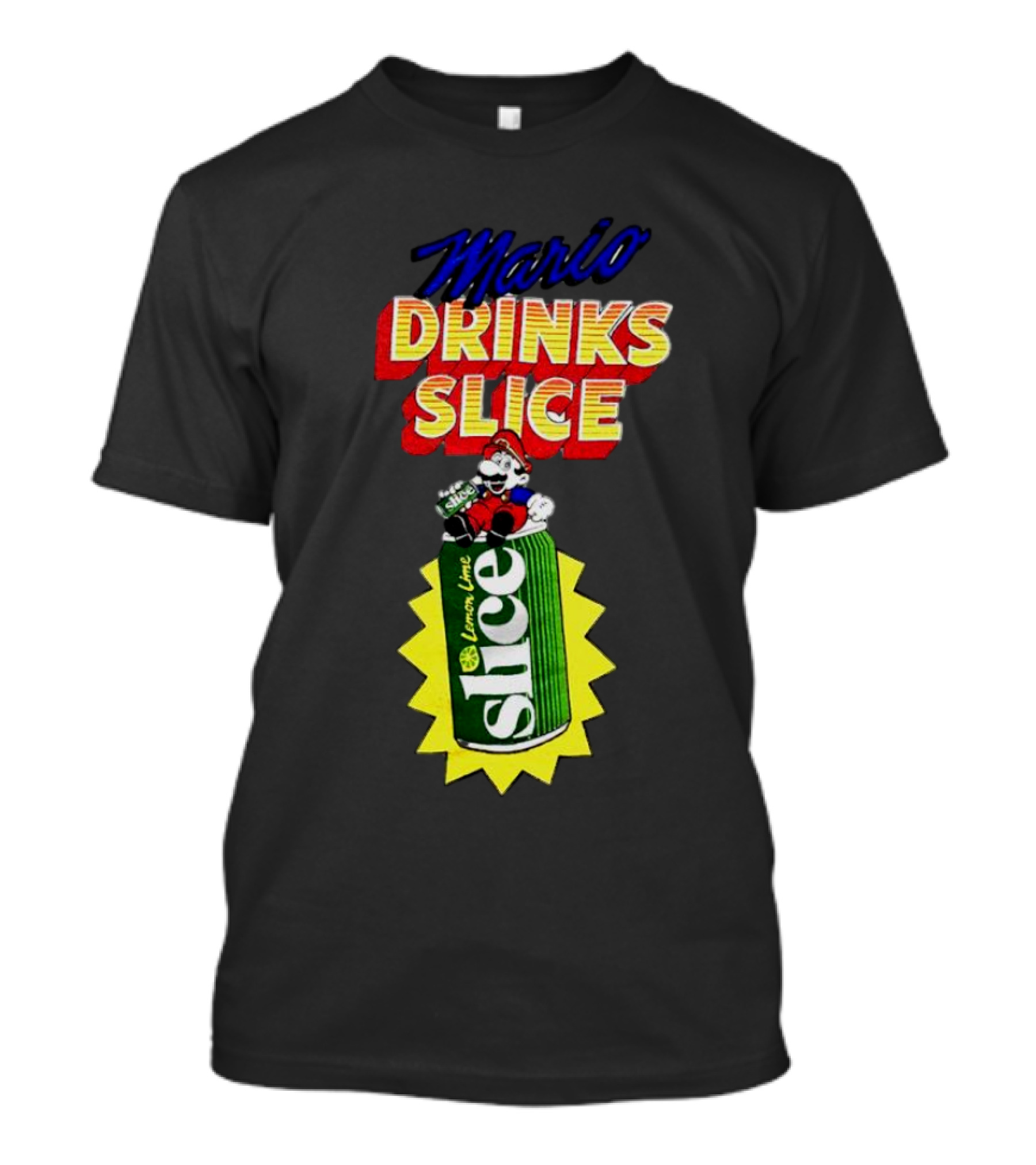 Mario Drinks Slice Lemon Lime Iconic Crossover T-Shirt