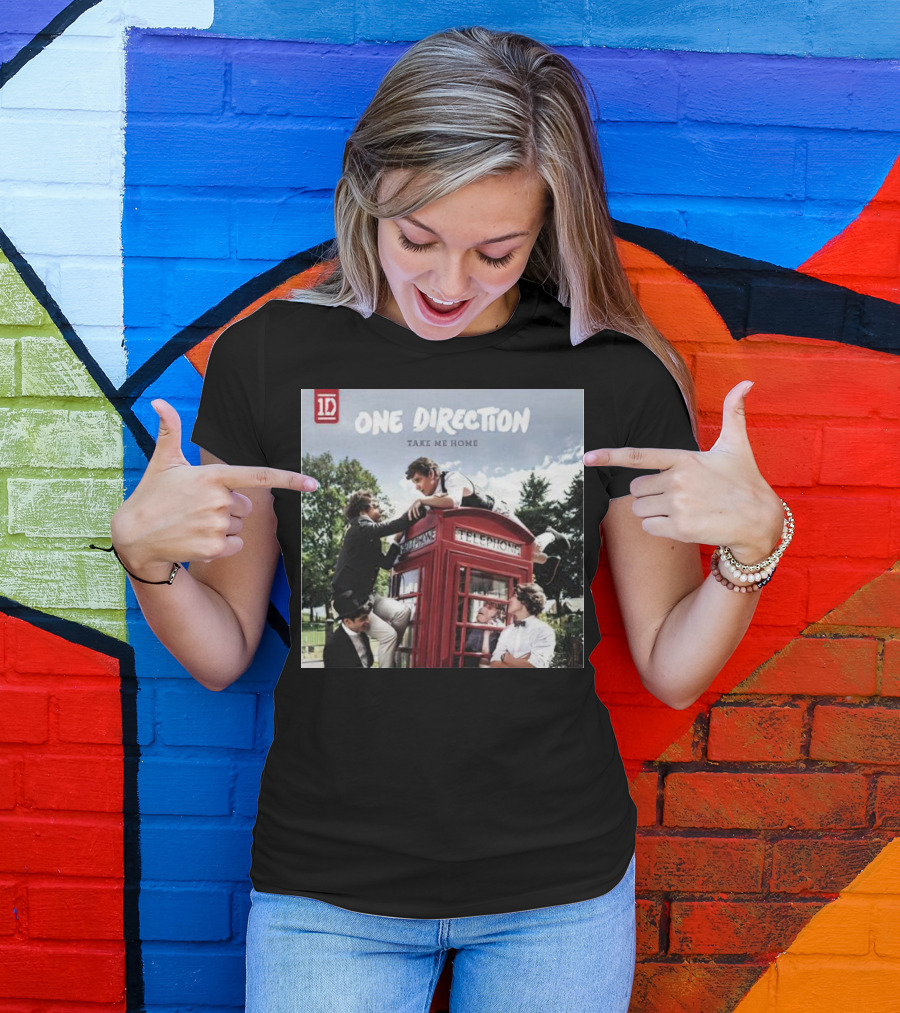 One Direction Take Me Home Red Telephone Booth Scene T-Shirt