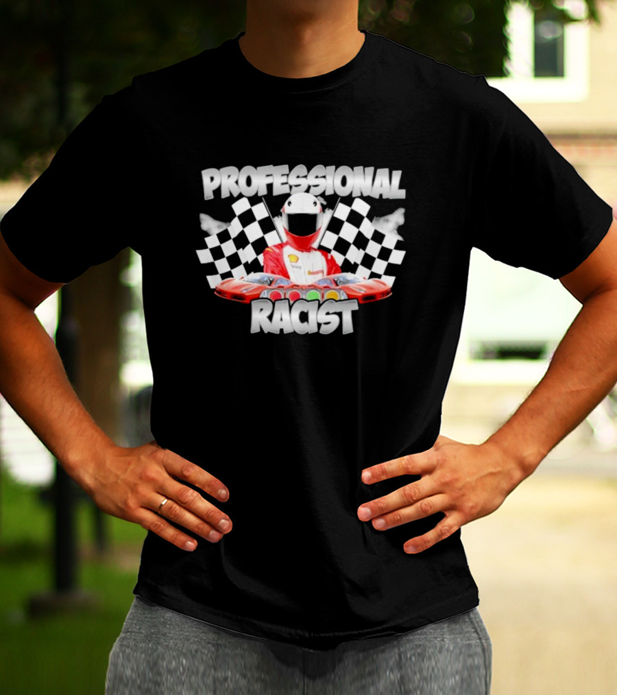 Professional Racer Car And Flag Racing T-Shirt