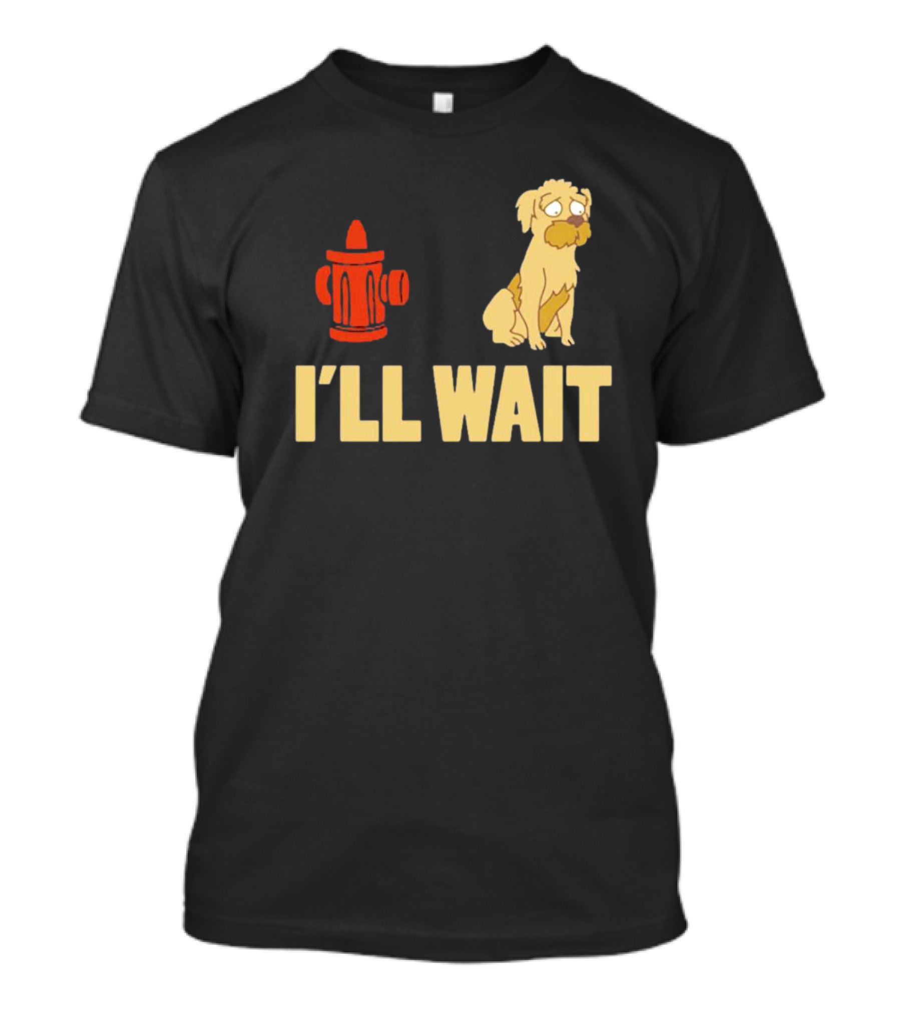 Seymour Futurama I'll Wait Fire Hydrant Dog Scene T-Shirt