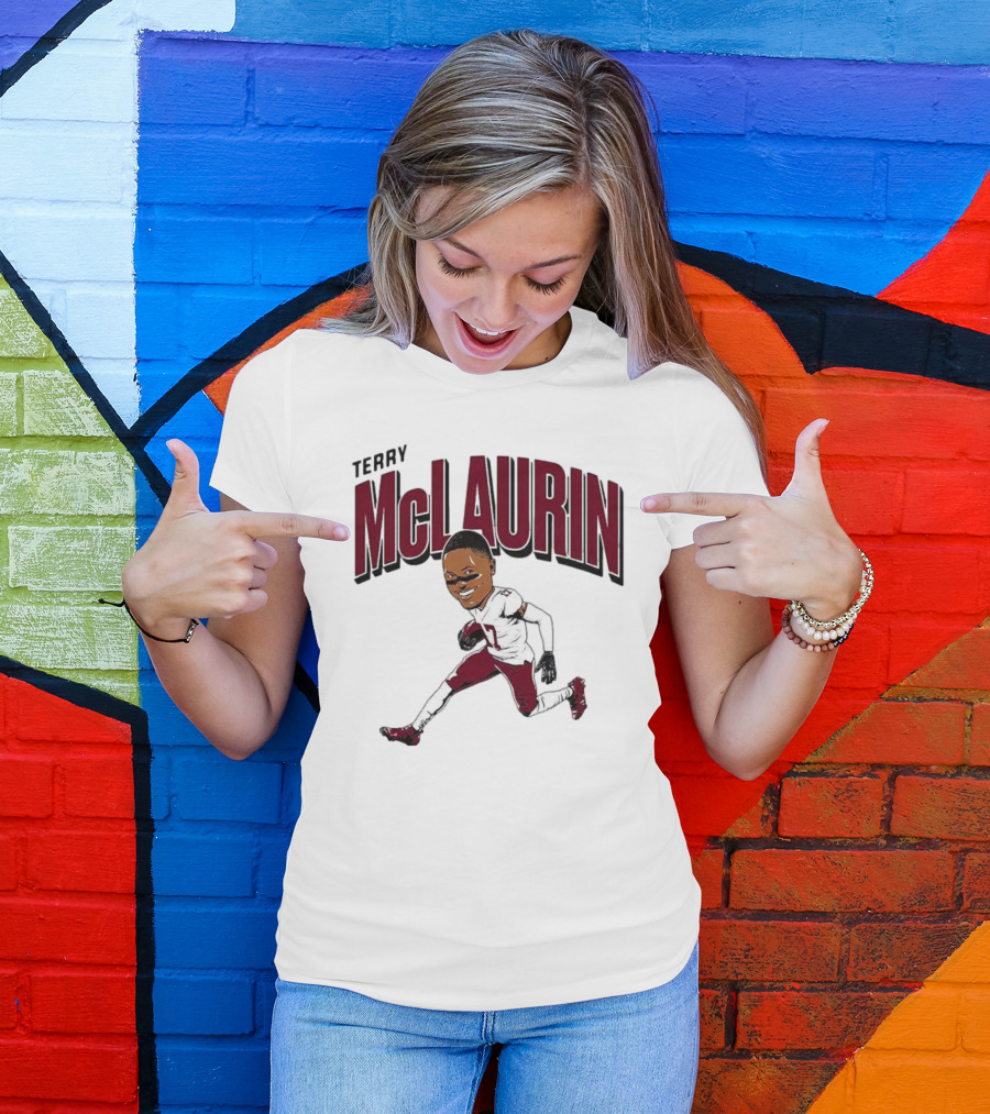 Terry McLaurin 17 Football Player Caricature T-Shirt