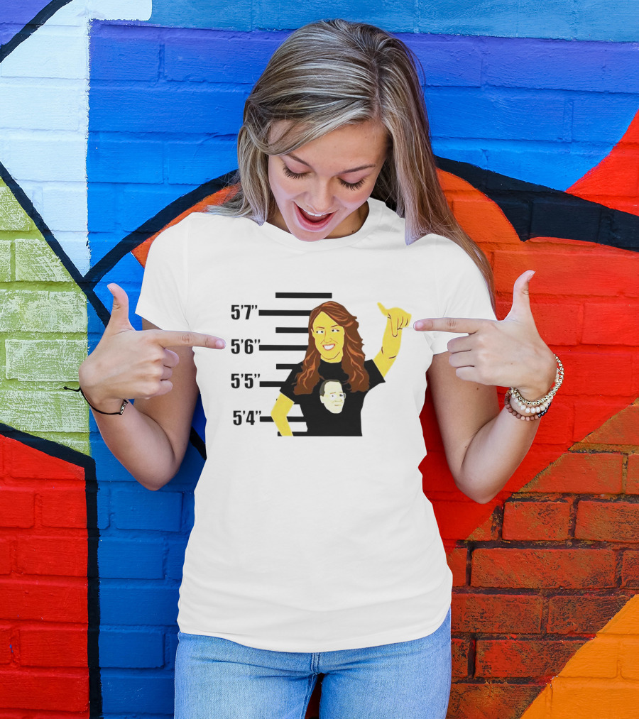 AEW Britt Baker Height Chart With Hand Gesture T-Shirt