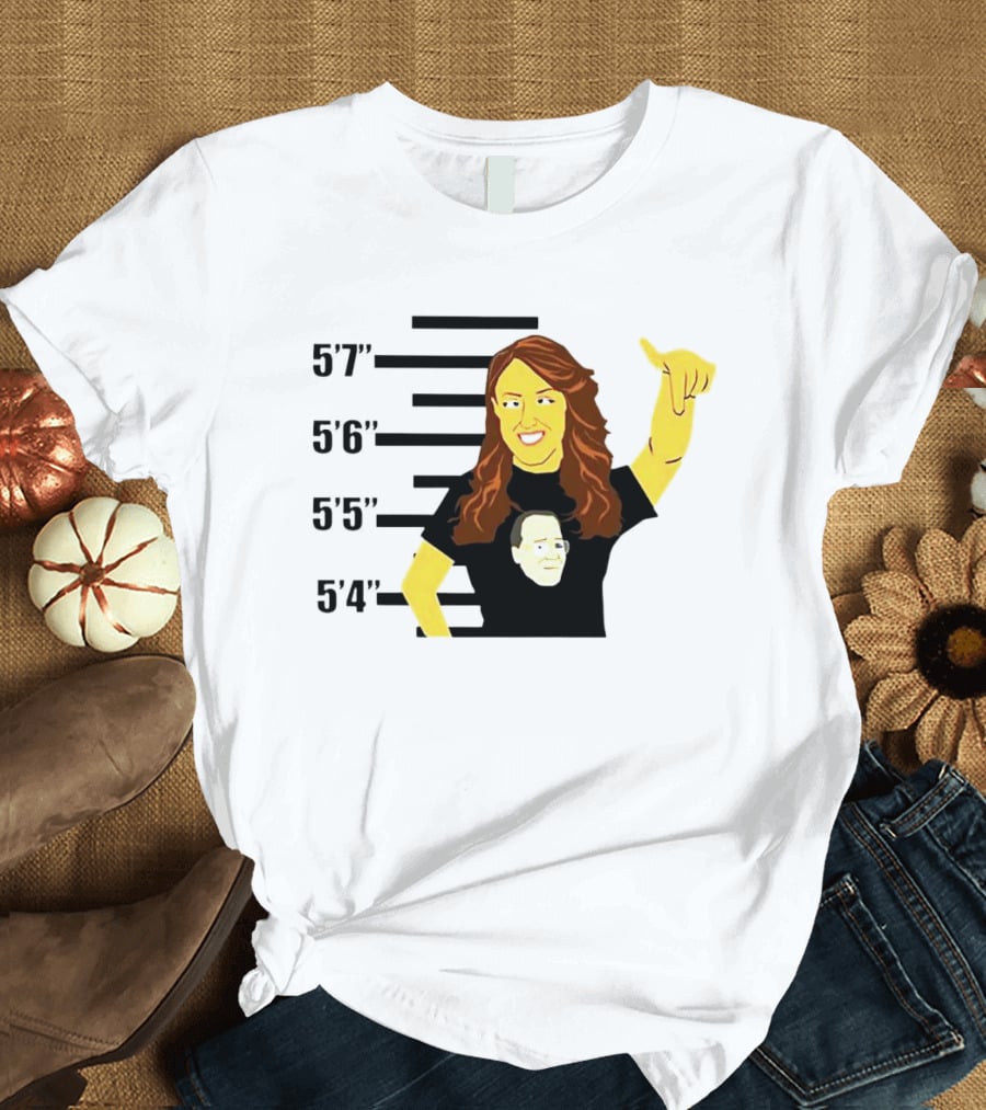 AEW Britt Baker Height Chart With Hand Gesture T-Shirt