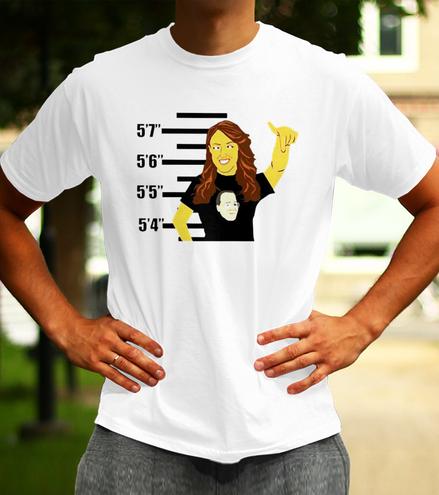 AEW Britt Baker Height Chart With Hand Gesture T-Shirt