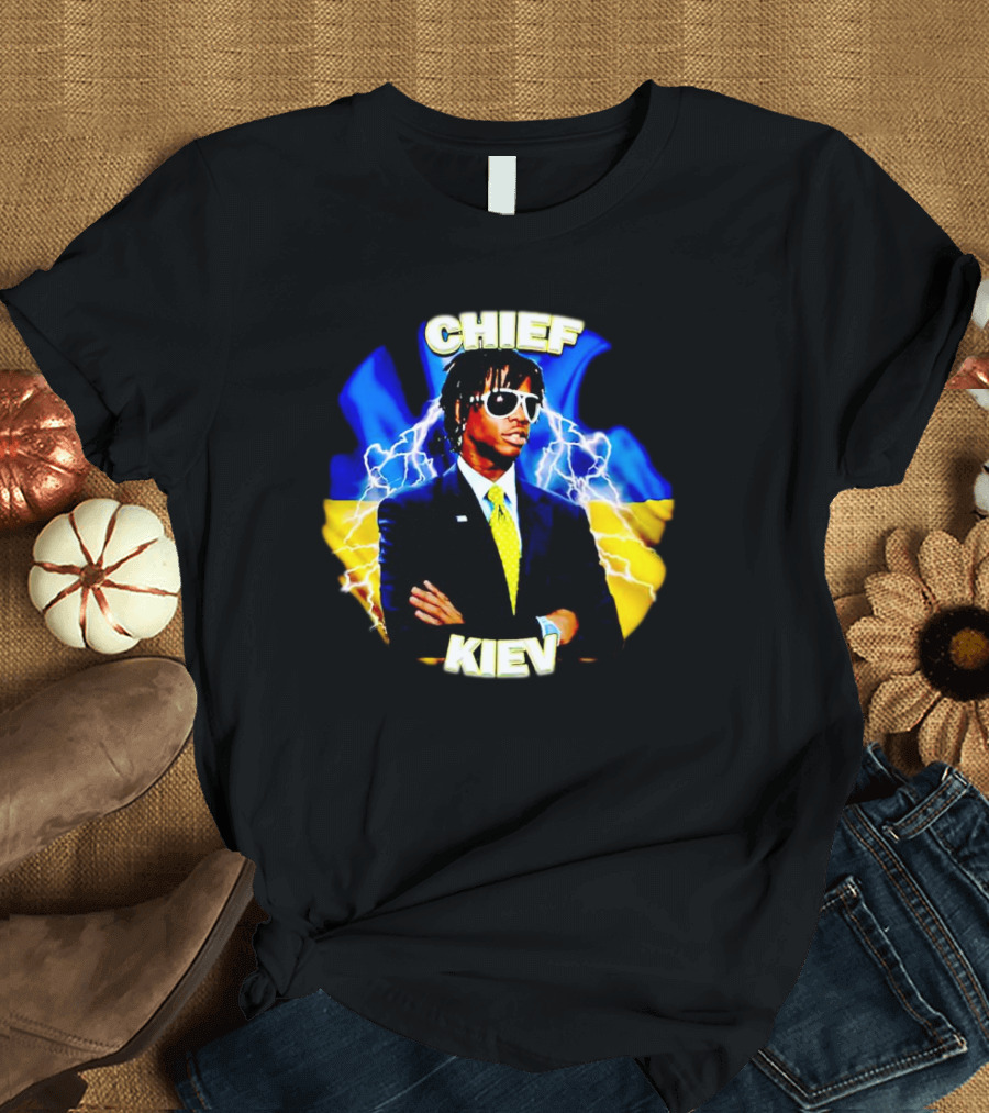 Chief Kiev Lightning Suit And Sunglasses T-Shirt