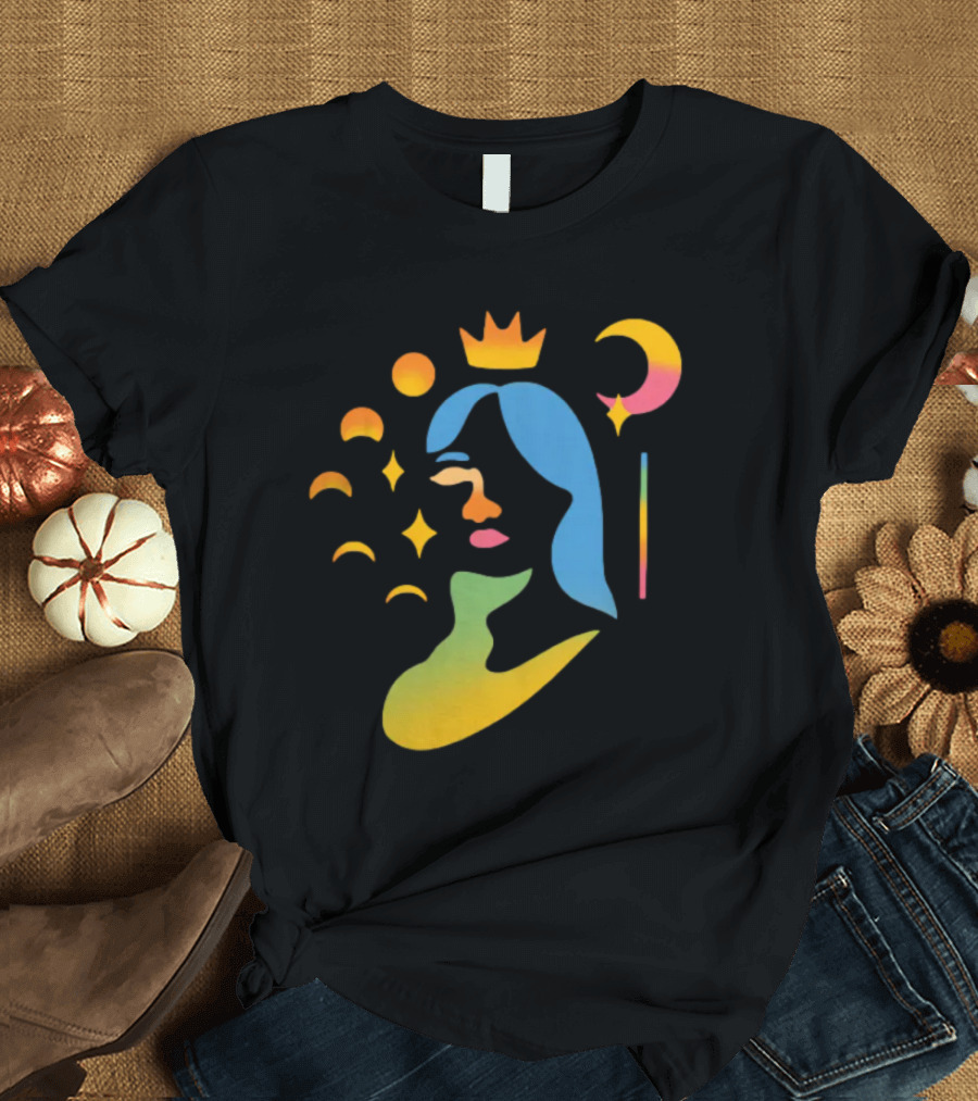 Mxmtoon Gradient Crown Moon Stars T-Shirt
