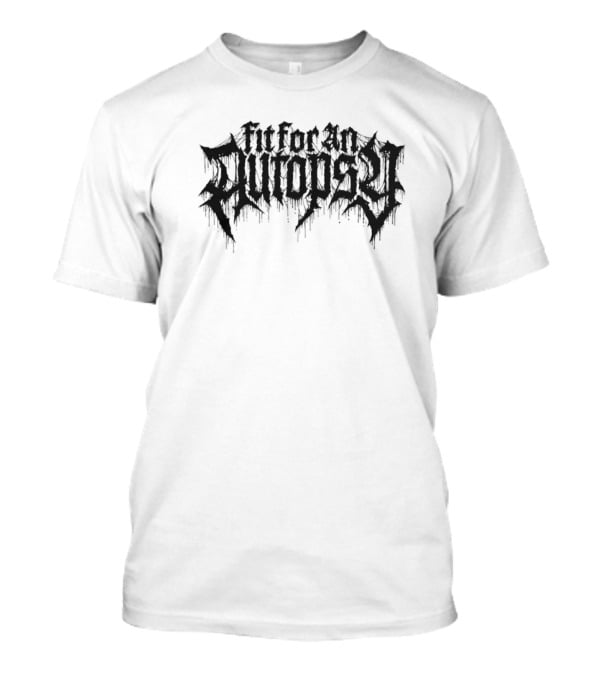 Fit For An Autopsy Dripping Black Metal Text T-Shirt