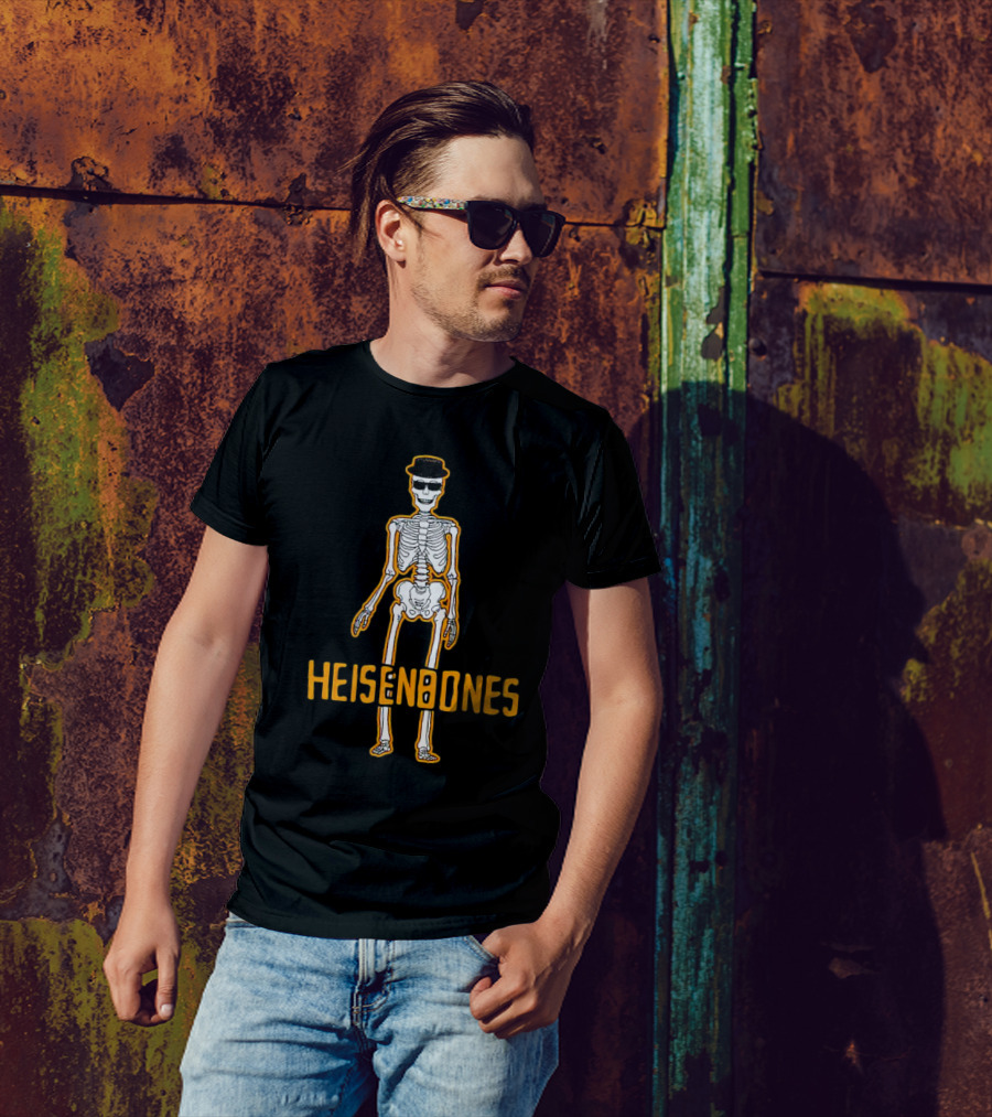 Heisenbones Skeleton With Hat And Sunglasses T-Shirt