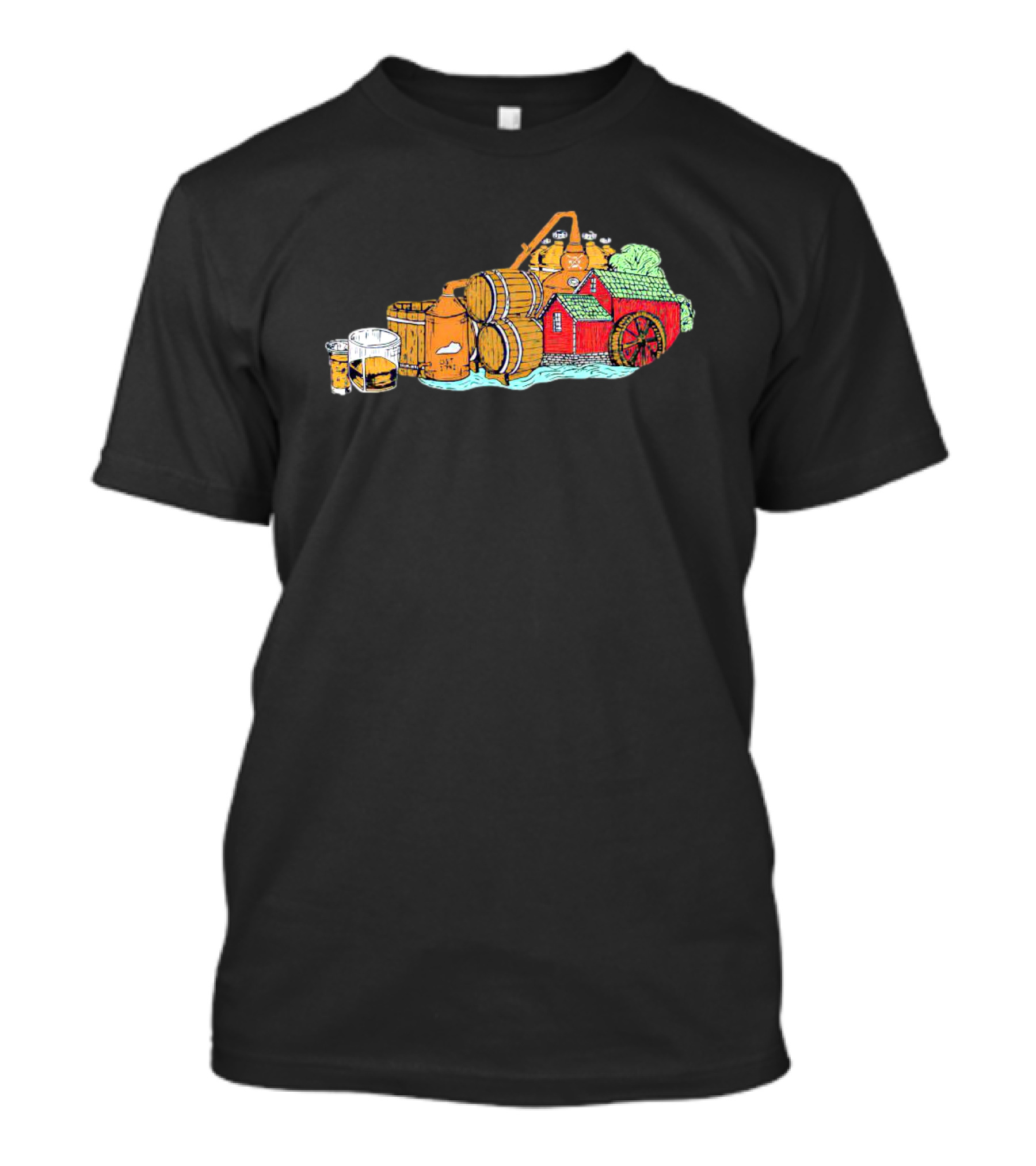 The Kentucky Neat Barrels And Distillery Barn T-Shirt