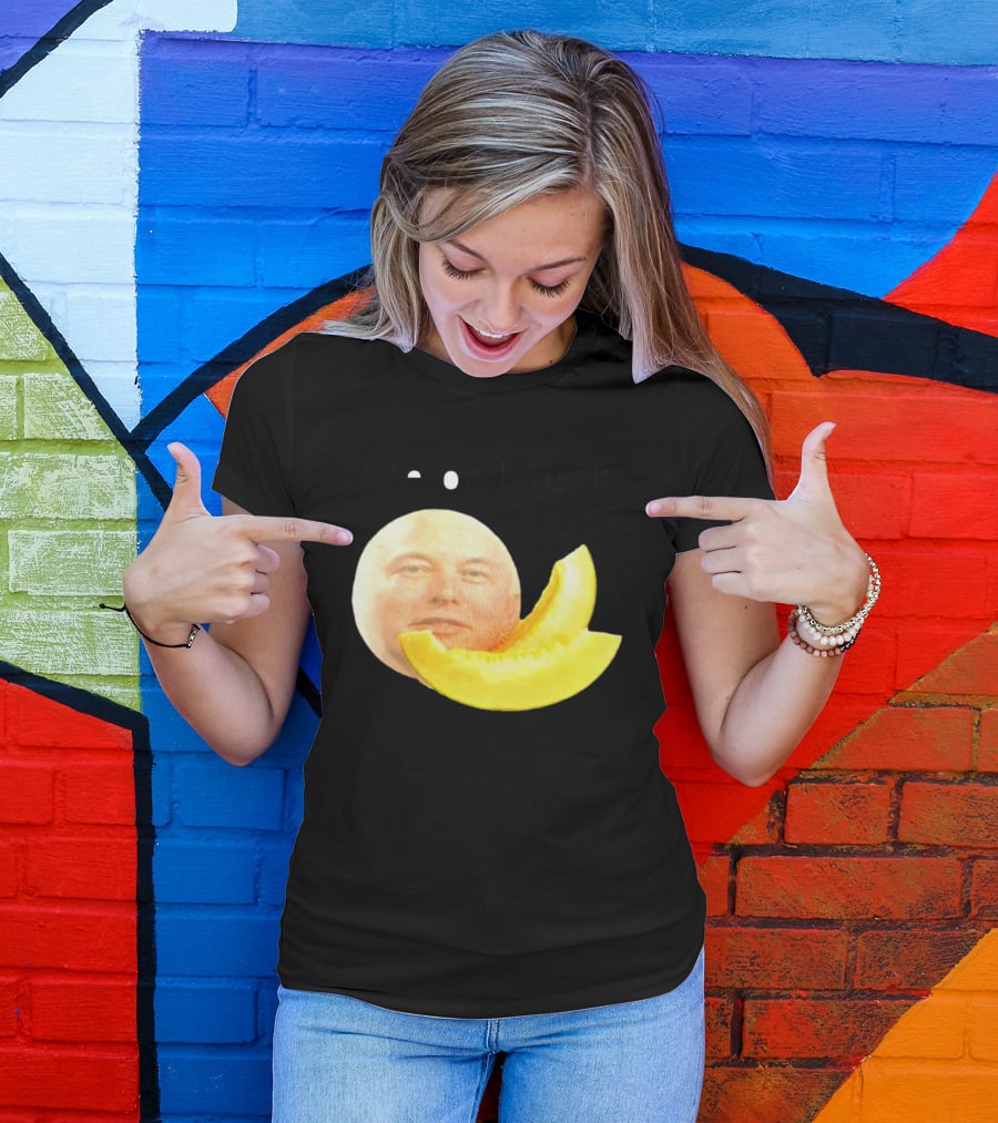 Melon Musk Canary Musk Face With Melon Slice T-Shirt