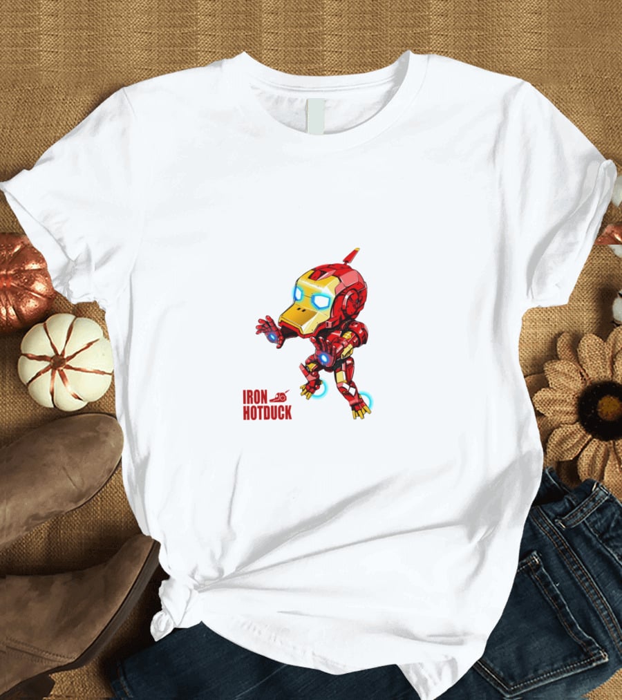 Iron Hotduck Character Robot Duck Suit T-Shirt