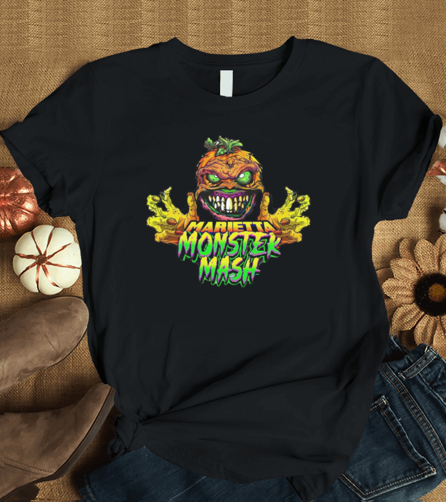 Marietta Monster Mash Pumpkin Seed Halloween T-Shirt