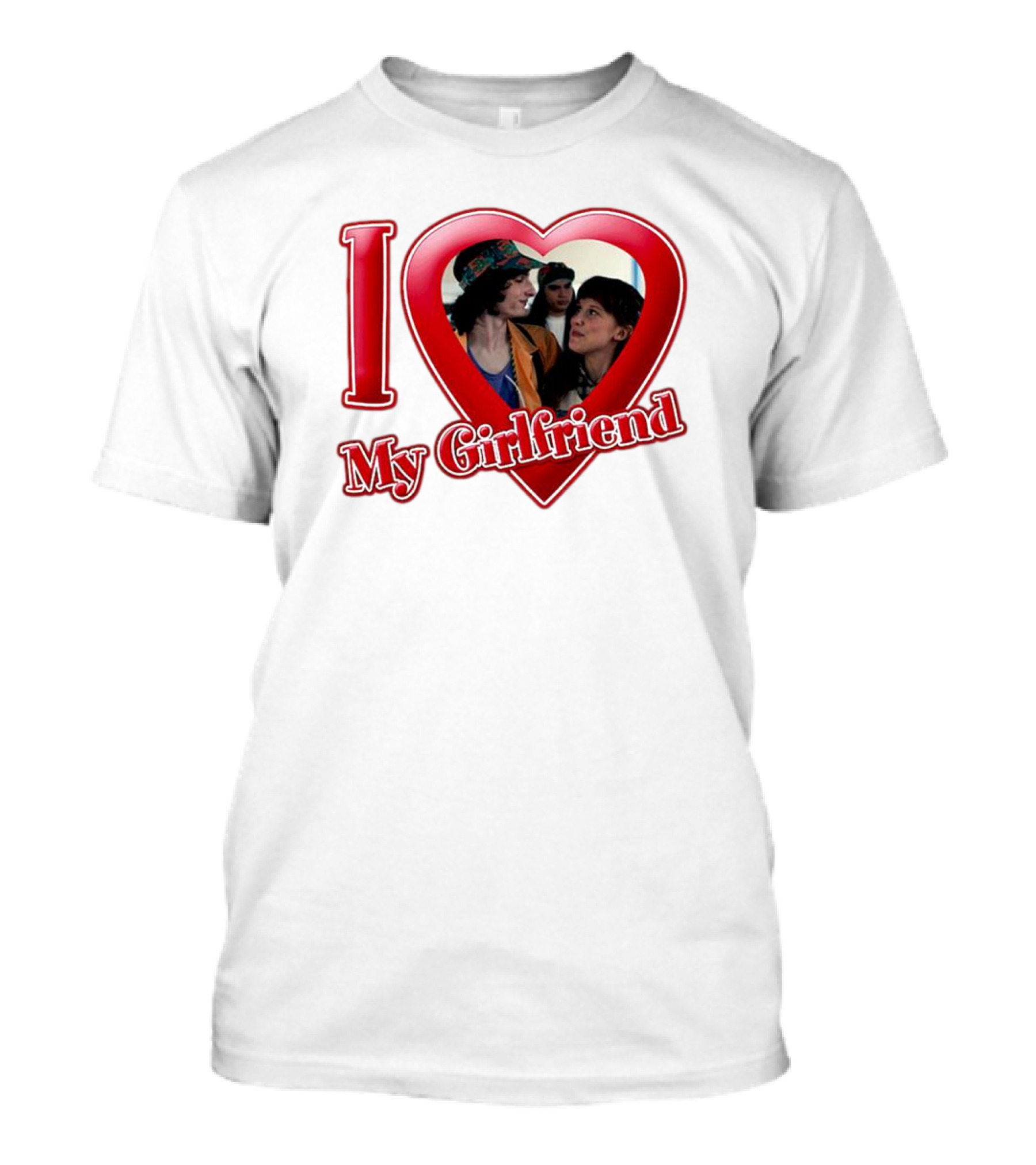Mike Wheeler I Love My Girlfriend Heart Image T-Shirt